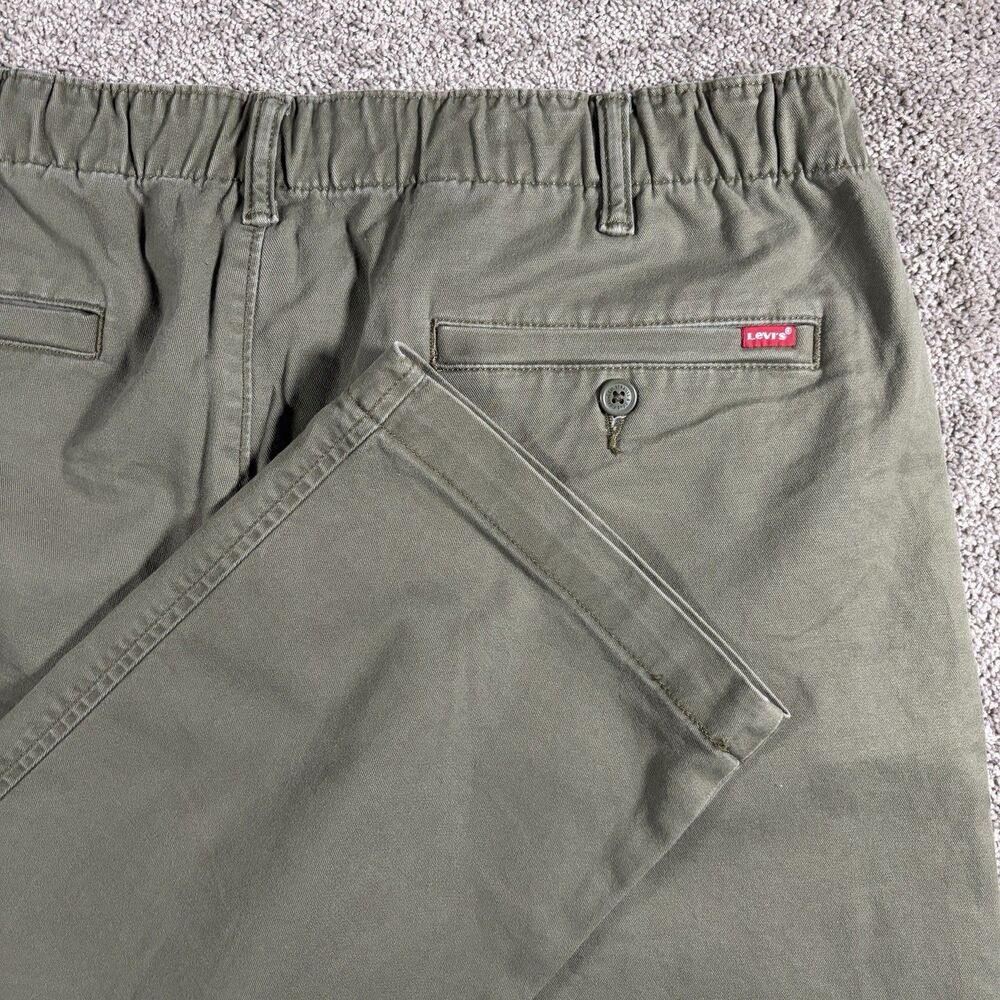 Levi's XX Chino EZ Pants Mens XL Green Relaxed Elastic Waist Casual